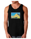 Colorado Snowy Mtns WaterColor Dark Loose Tank Top-Mens Loose Tank Top-TooLoud-Black-Small-Davson Sales