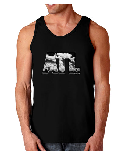 ATL Atlanta Text Dark Loose Tank Top by TooLoud-Mens Loose Tank Top-TooLoud-Black-Small-Davson Sales