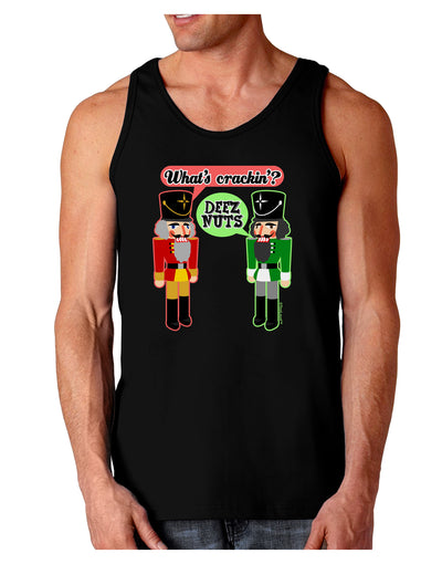 Whats Crackin - Deez Nuts Dark Loose Tank Top by-Mens Loose Tank Top-TooLoud-Black-Small-Davson Sales