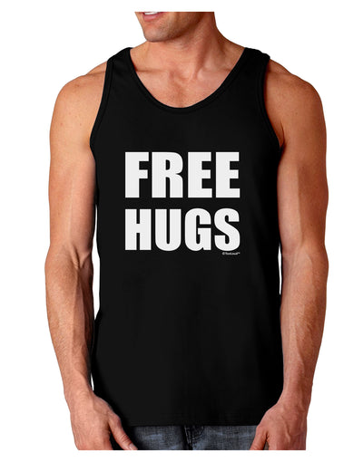 Free Hugs Dark Loose Tank Top-Mens Loose Tank Top-TooLoud-Black-Small-Davson Sales