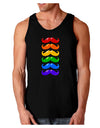 Colorful Rainbow Mustaches Dark Loose Tank Top-Mens Loose Tank Top-TooLoud-Black-Small-Davson Sales