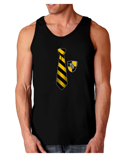 TooLoud Wizard Tie Yellow and Black Dark Loose Tank Top-Mens Loose Tank Top-TooLoud-Black-Small-Davson Sales