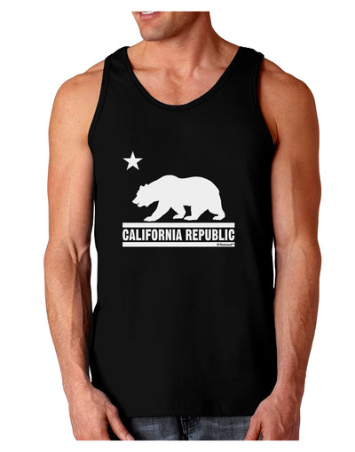 California Republic Design - Cali Bear Dark Loose Tank Top by TooLoud-Mens Loose Tank Top-TooLoud-Black-Small-Davson Sales