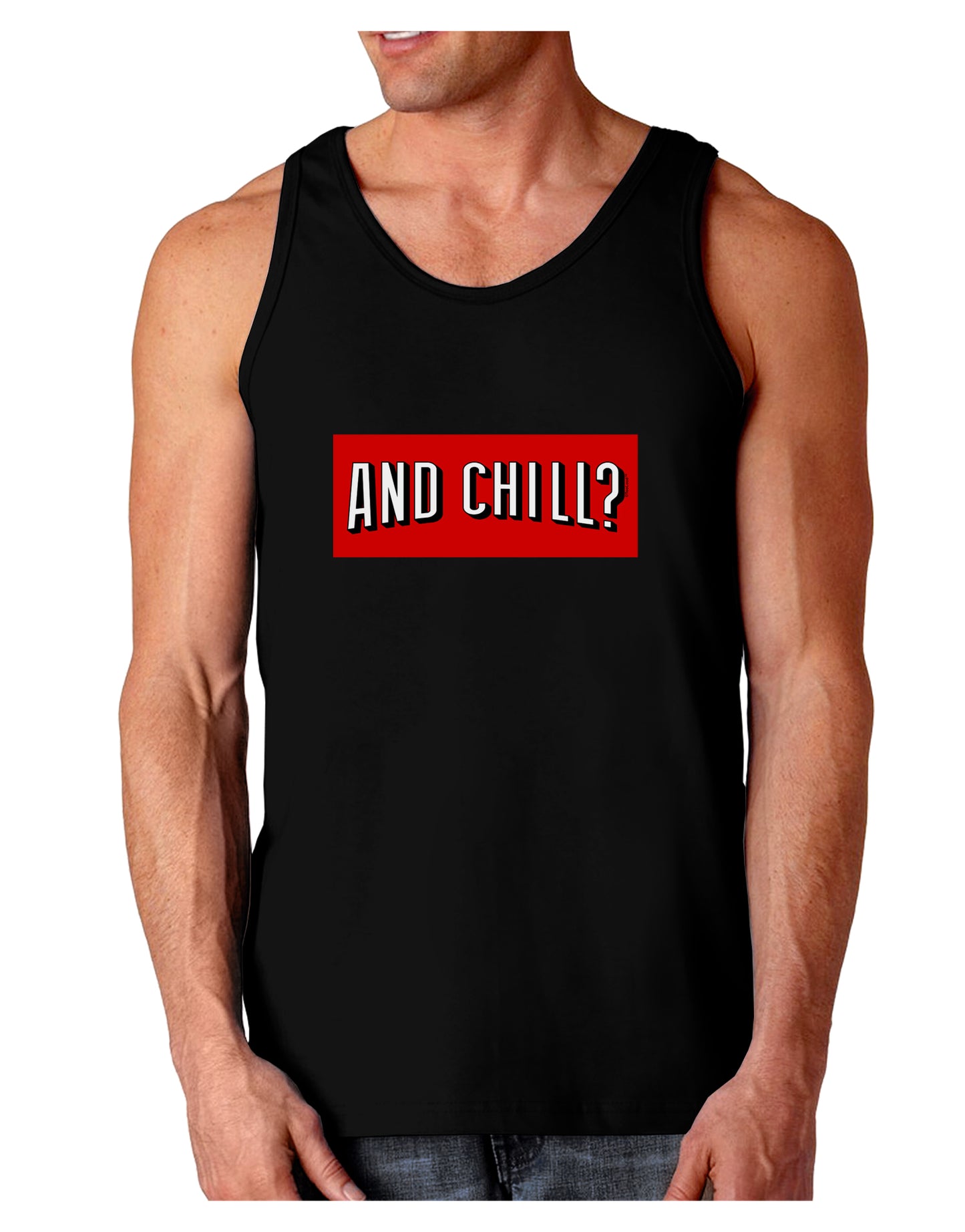 And Chill Dark Loose Tank Top-Mens Loose Tank Top-TooLoud-Black-Small-Davson Sales