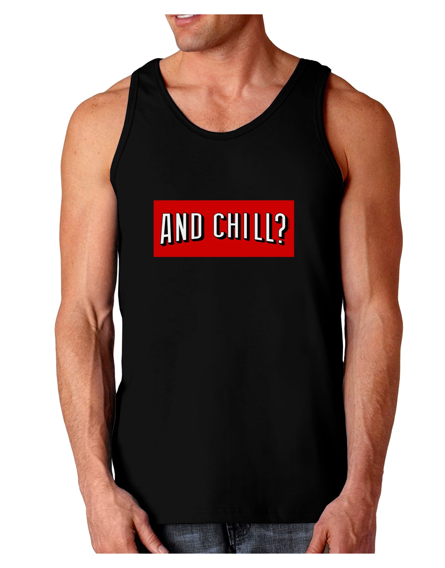 And Chill Dark Loose Tank Top-Mens Loose Tank Top-TooLoud-Black-Small-Davson Sales