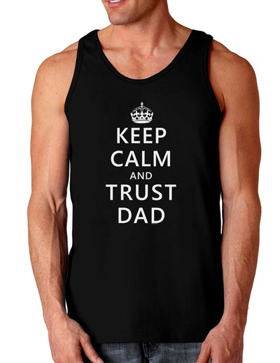 Keep Calm and Trust Dad Dark Loose Tank Top-Mens Loose Tank Top-TooLoud-Black-Small-Davson Sales