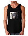 Staring Black Bear Dark Loose Tank Top-Mens Loose Tank Top-TooLoud-Black-Small-Davson Sales