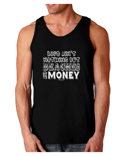 Beaches and Money Dark Loose Tank Top  by TooLoud