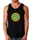 Psychedelic Peace Dark Loose Tank Top-Mens Loose Tank Top-TooLoud-Black-Small-Davson Sales