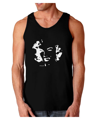 Marilyn Monroe Cutout Design Dark Loose Tank Top by TooLoud-Mens Loose Tank Top-TooLoud-Black-Small-Davson Sales