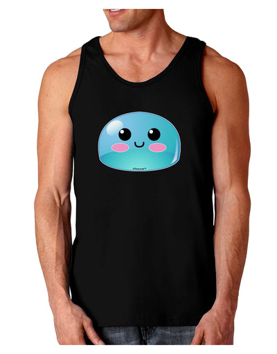 Cute RPG Slime - Blue Dark Loose Tank Top by TooLoud-Mens Loose Tank Top-TooLoud-Black-Small-Davson Sales