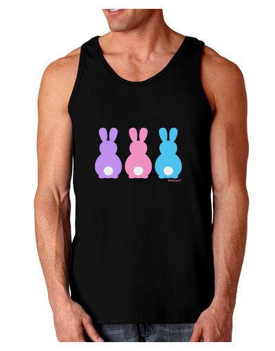 Three Easter Bunnies - Pastels Dark Loose Tank Top by TooLoud-Mens Loose Tank Top-TooLoud-Black-Small-Davson Sales