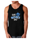 Our 1st Father's Day Dark Loose Tank Top-Mens Loose Tank Top-TooLoud-Black-Small-Davson Sales