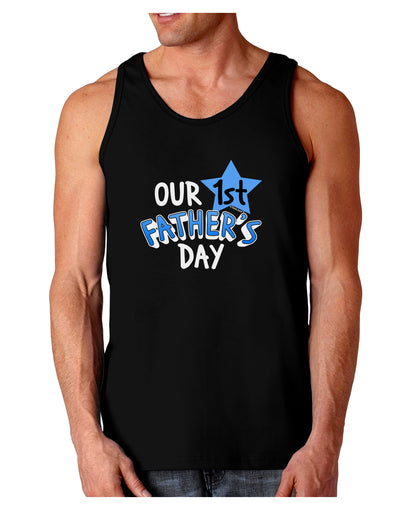 Our 1st Father's Day Dark Loose Tank Top-Mens Loose Tank Top-TooLoud-Black-Small-Davson Sales