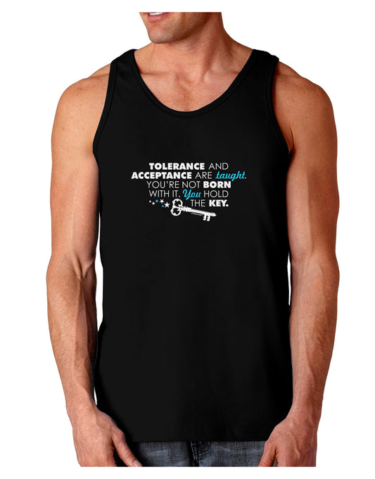 Tolerance And Acceptance Dark Loose Tank Top-Mens Loose Tank Top-TooLoud-Black-Small-Davson Sales