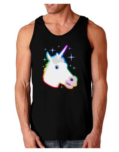 Magical Rainbow Sparkle Unicorn Dark Loose Tank Top-Mens Loose Tank Top-TooLoud-Black-Small-Davson Sales