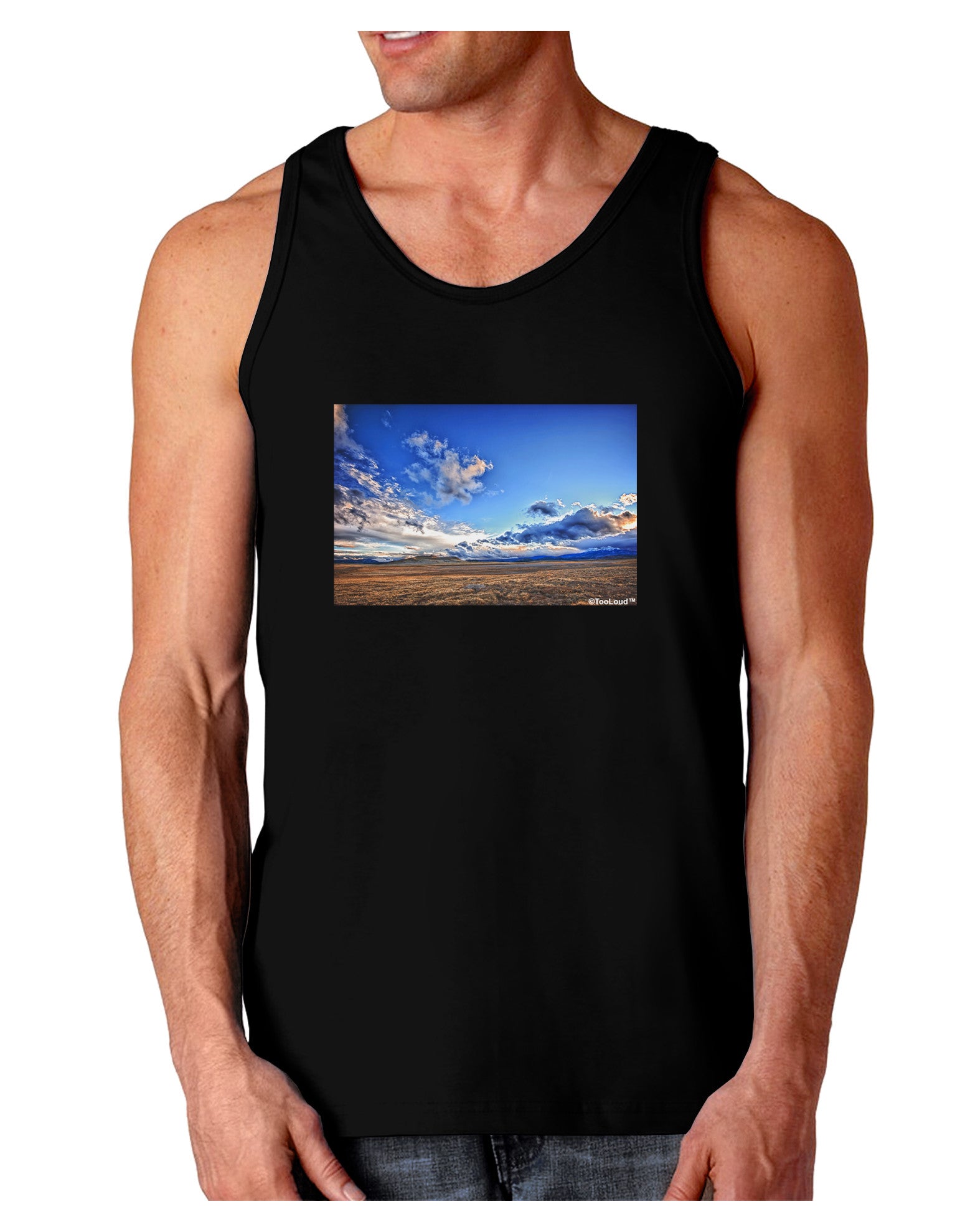 Garden of the Gods Colorado Dark Loose Tank Top-Mens Loose Tank Top-TooLoud-Black-Small-Davson Sales