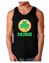 Shamrock Button - Irish Dark Loose Tank Top by TooLoud-Mens Loose Tank Top-TooLoud-Black-Small-Davson Sales