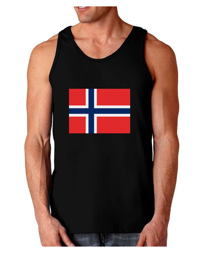 TooLoud Norwegian Flag Dark Dark Loose Tank Top-Mens Loose Tank Top-TooLoud-Black-Small-Davson Sales