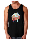 Little Gingerbread House Design #1 Dark Loose Tank Top by TooLoud-Mens Loose Tank Top-TooLoud-Black-Small-Davson Sales