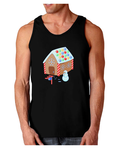 Little Gingerbread House Design #1 Dark Loose Tank Top by TooLoud-Mens Loose Tank Top-TooLoud-Black-Small-Davson Sales