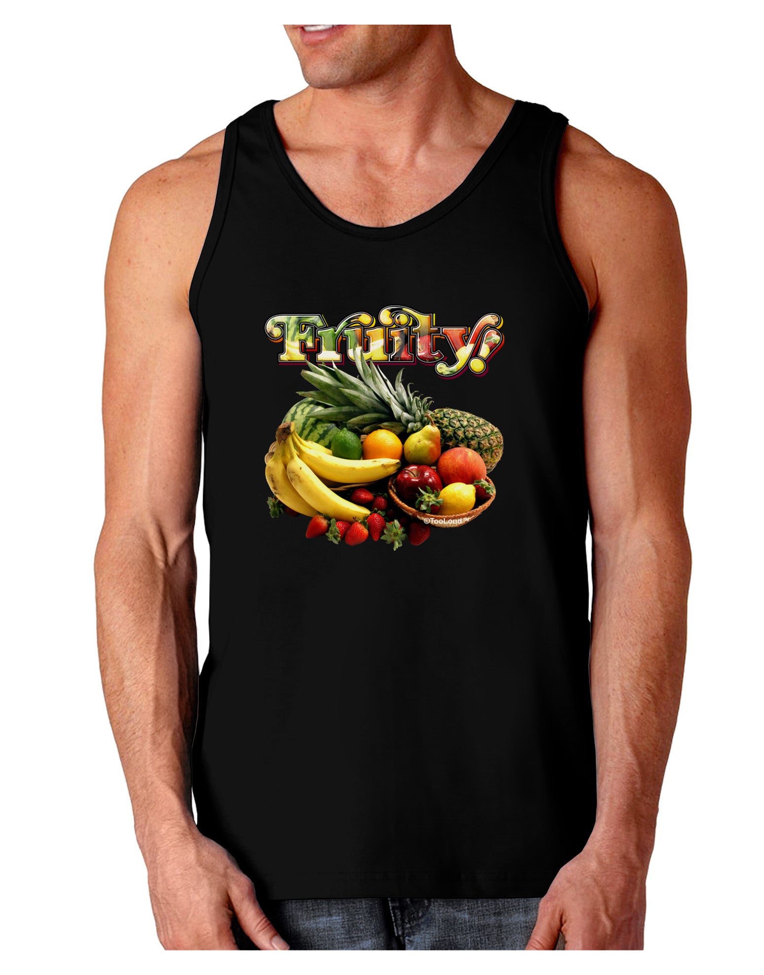 Fruity Fruit Basket 2 Dark Loose Tank Top-Mens Loose Tank Top-TooLoud-Black-Small-Davson Sales
