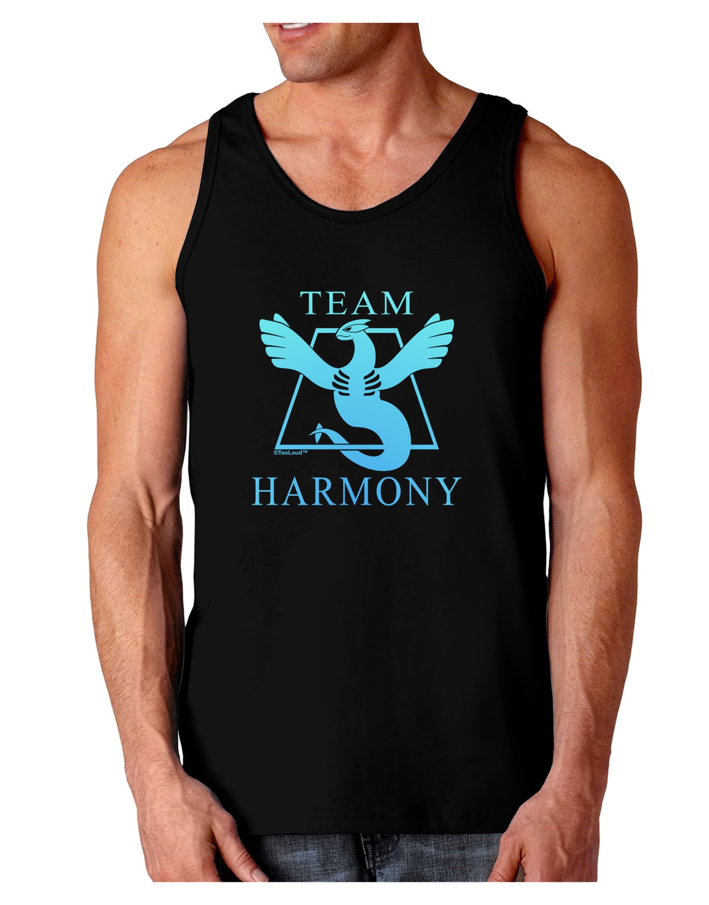 Team Harmony Dark Loose Tank Top-Mens Loose Tank Top-TooLoud-Black-Small-Davson Sales