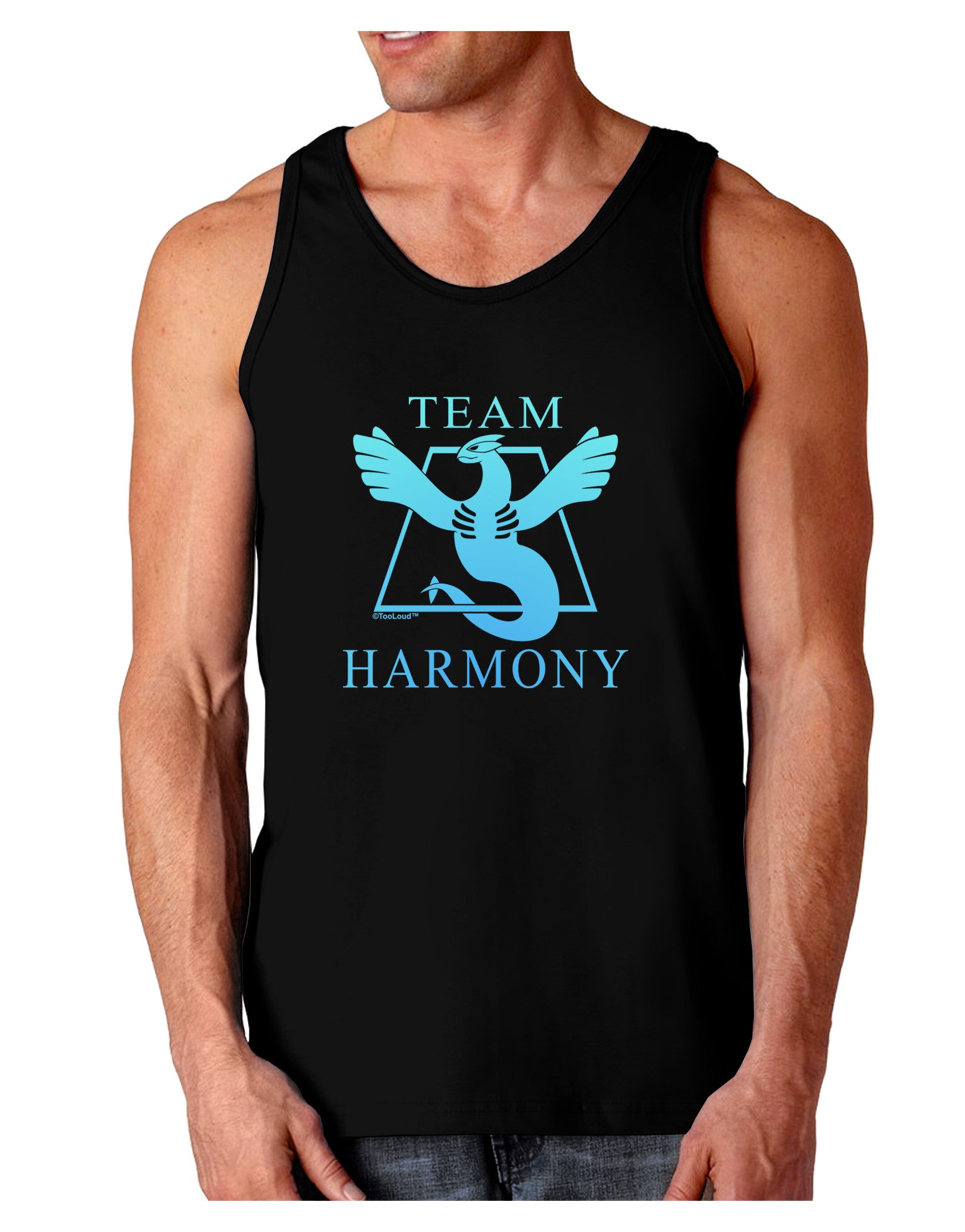 Team Harmony Dark Loose Tank Top-Mens Loose Tank Top-TooLoud-Black-Small-Davson Sales
