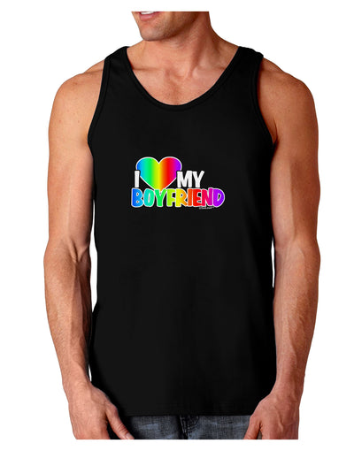 I Heart My Boyfriend - Rainbow Dark Loose Tank Top-Mens Loose Tank Top-TooLoud-Black-Small-Davson Sales