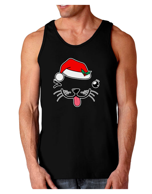 Kyu-T Face Puppina Santa Girl Dog Dark Loose Tank Top-Mens Loose Tank Top-TooLoud-Black-Small-Davson Sales