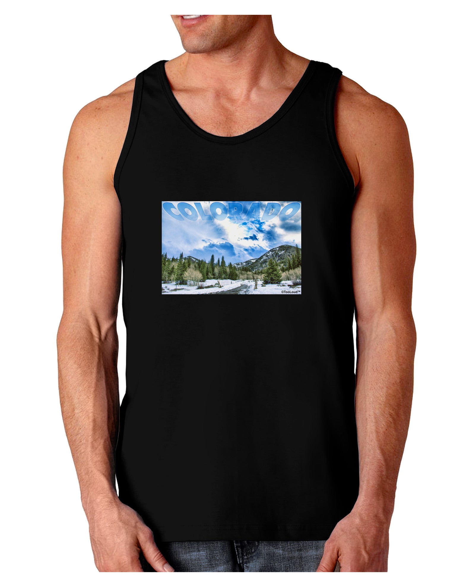El Dora CO with Text Dark Loose Tank Top-Mens Loose Tank Top-TooLoud-Black-Small-Davson Sales