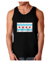 Distressed Chicago Flag Design Dark Loose Tank Top by TooLoud-Mens Loose Tank Top-TooLoud-Black-Small-Davson Sales