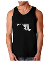 Maryland - United States Shape Dark Loose Tank Top by TooLoud-Mens Loose Tank Top-TooLoud-Black-Small-Davson Sales