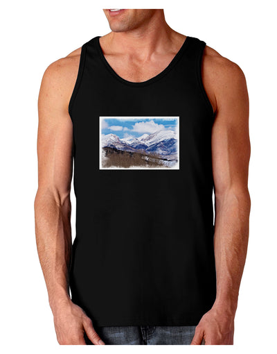 Pikes Peak Dark Loose Tank Top-Mens Loose Tank Top-TooLoud-Black-Small-Davson Sales