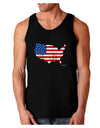 United States Cutout - American Flag Distressed Dark Loose Tank Top by TooLoud-Mens Loose Tank Top-TooLoud-Black-Small-Davson Sales