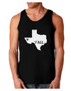 Texas State Y'all Design with Flag Heart Dark Loose Tank Top by TooLoud-Mens Loose Tank Top-TooLoud-Black-Small-Davson Sales