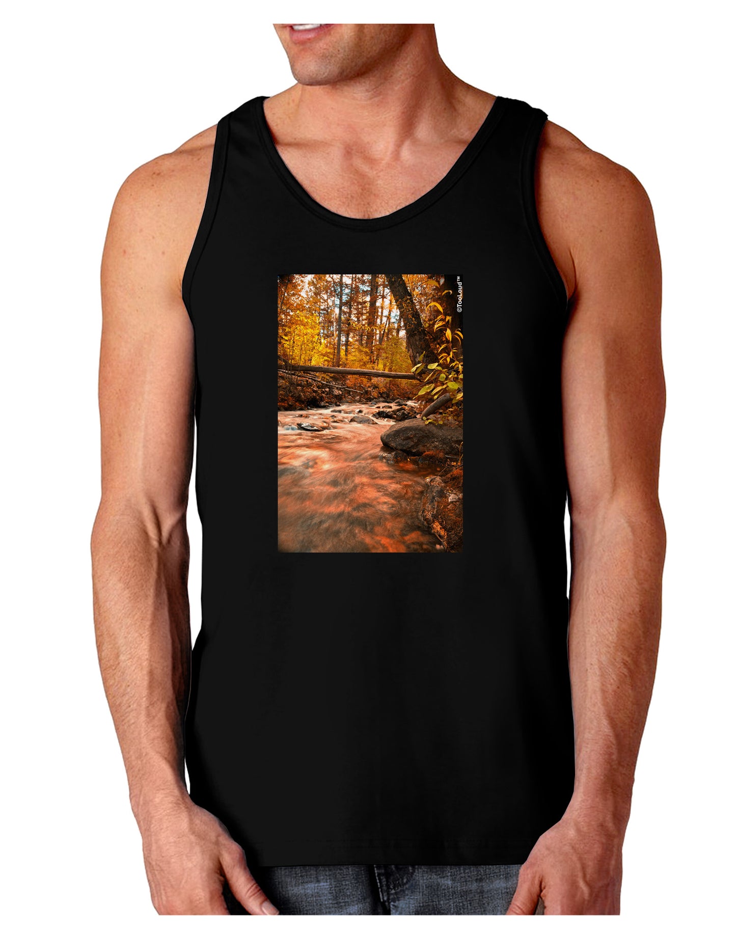 Mt Shavano Colorado Dark Loose Tank Top-Mens Loose Tank Top-TooLoud-Black-Small-Davson Sales