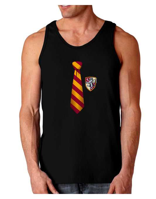 Wizard Tie Red and Yellow Dark Loose Tank Top-Mens Loose Tank Top-TooLoud-Black-Small-Davson Sales