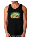 Two Bighorn Rams Watercolor Dark Loose Tank Top-Mens Loose Tank Top-TooLoud-Black-Small-Davson Sales