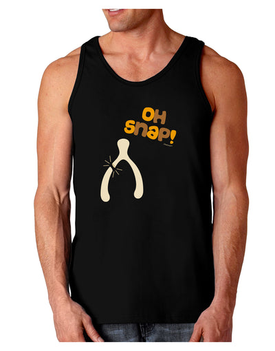 Oh Snap Wishbone - Thanksgiving Dark Loose Tank Top-Mens Loose Tank Top-TooLoud-Black-Small-Davson Sales