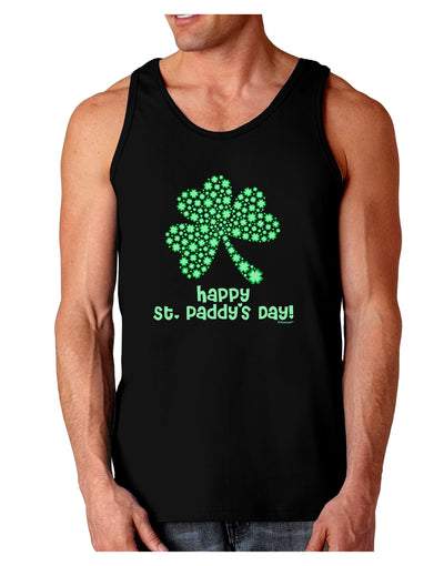 Happy St. Paddy's Day Shamrock Design Dark Loose Tank Top by TooLoud-Mens Loose Tank Top-TooLoud-Black-Small-Davson Sales