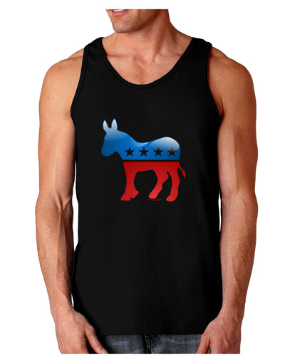 Democrat Bubble Symbol Dark Loose Tank Top-Mens Loose Tank Top-TooLoud-Black-Small-Davson Sales