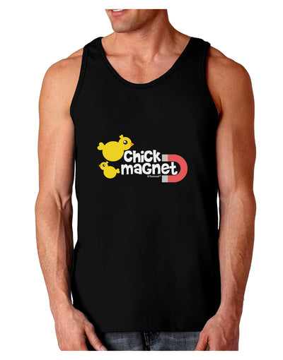 Cute Chick Magnet Design Dark Loose Tank Top-Mens Loose Tank Top-TooLoud-Black-Small-Davson Sales