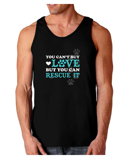 Can't Buy Love Rescue It Dark Loose Tank Top-Mens Loose Tank Top-TooLoud-Black-Small-Davson Sales