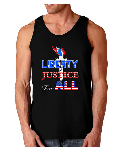 Liberty and Justice for All Dark Loose Tank Top-Mens Loose Tank Top-TooLoud-Black-Small-Davson Sales