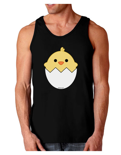 Cute Hatching Chick Design Dark Loose Tank Top by TooLoud-Mens Loose Tank Top-TooLoud-Black-Small-Davson Sales