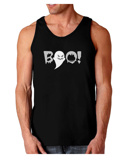 Scary Boo Text Dark Loose Tank Top-Mens Loose Tank Top-TooLoud-Black-Small-Davson Sales