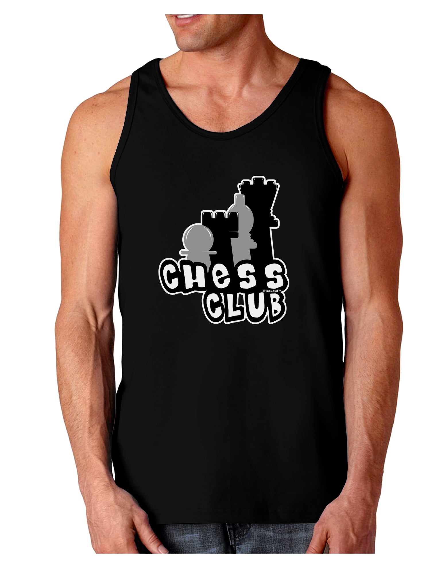Chess Club Dark Loose Tank Top by TooLoud-Mens Loose Tank Top-TooLoud-Black-Small-Davson Sales