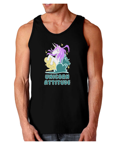 Unicorn Attitude Dark Dark Loose Tank Top-Mens Loose Tank Top-TooLoud-Black-Small-Davson Sales