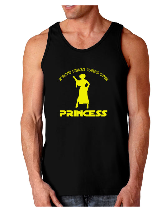 Don't Mess With The Princess Dark Loose Tank Top-Mens Loose Tank Top-TooLoud-Black-Small-Davson Sales